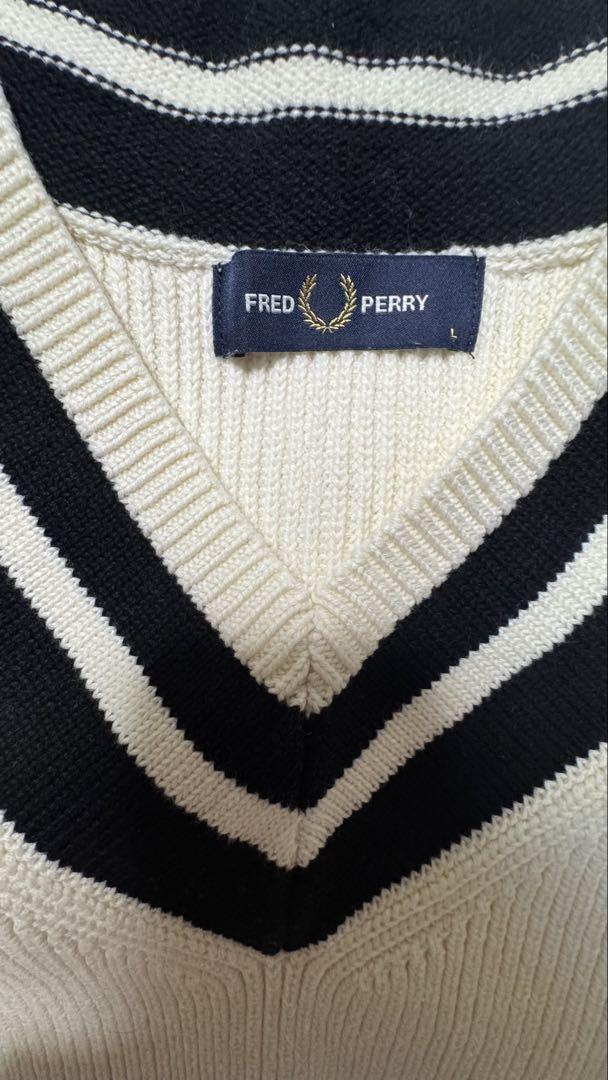 【まろん】　FRED PERY ニット　ベスト　L まろん様専用】 FRED PERY ニット ベスト L