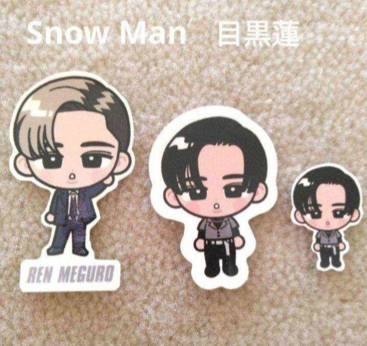 Man 目黒蓮 すのチル アクスタ ステッカー セット Snow Man 目黒蓮 すのチル ステッカーセット チラ見カード