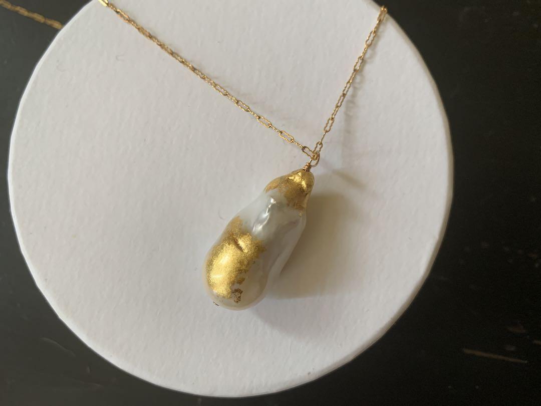 LARICA ラリカ バロックパール 金箔 ネックレス