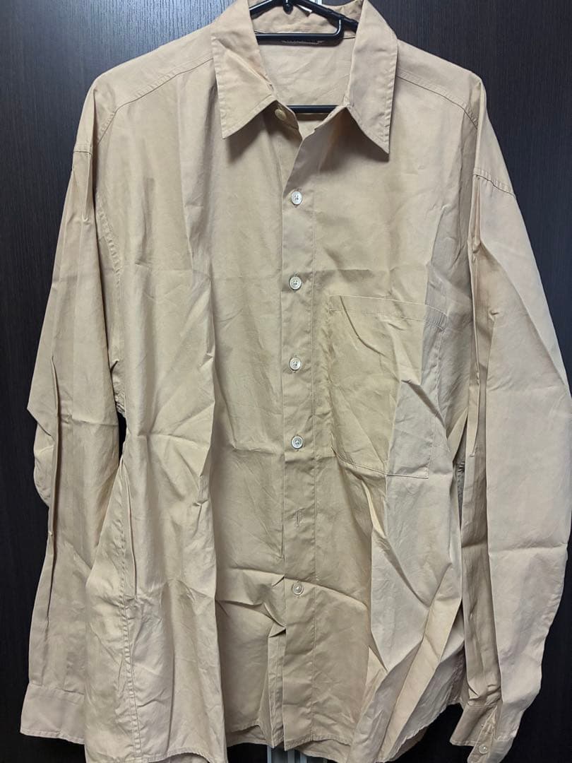 美品　AURALEE WASHED FINX BIG TWILL SHIRT