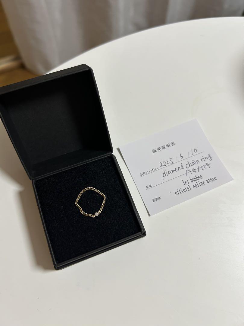 上品コーデはコレで安心！ ダイヤモンドチェーンリング 美品✨】ルボンボン 11号 メルカリ - アクセサリー