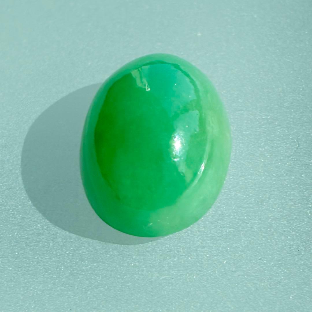 特大 18.262ct ★天然無処理 アップルグリーン 本翡翠 ヒスイ ルース