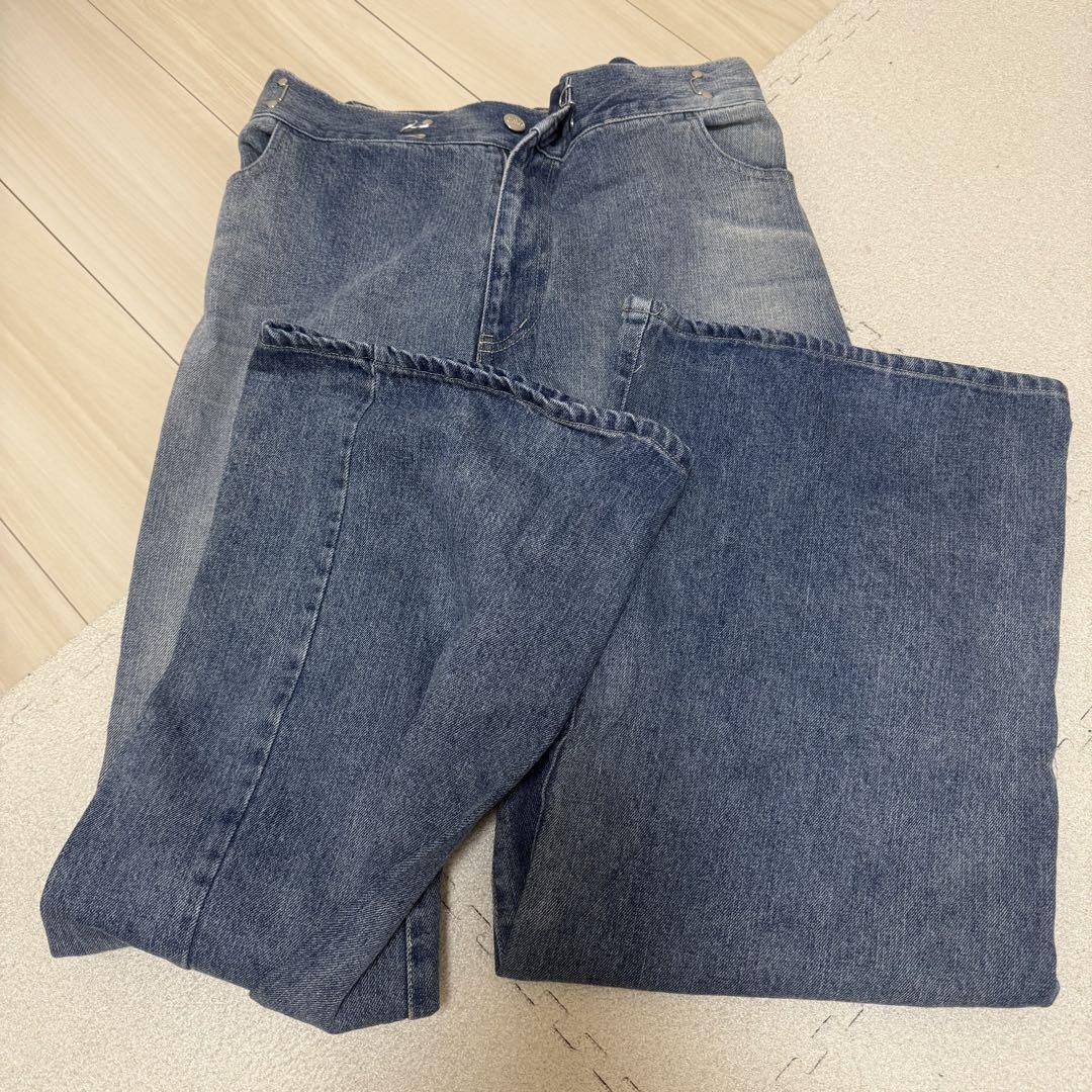 chico ハートプリントボックスワイドデニムパンツ サイズ0