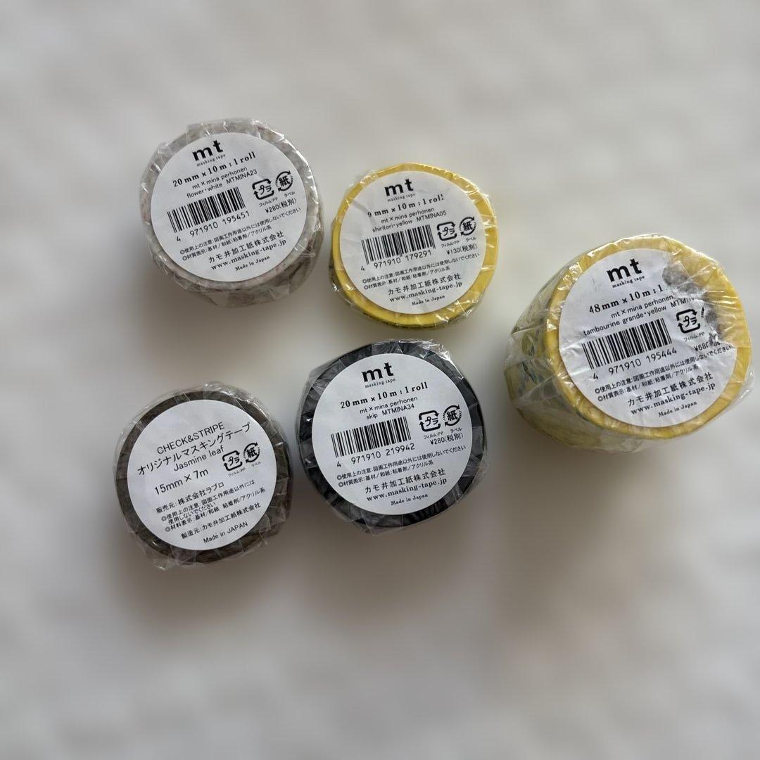 レア廃盤 新品ミナペルホネンマスキングテープセット mtチェックアンドストライプ レア廃盤 新品ミナペルホネンマスキングテープセット mtチェックアンドストライプ