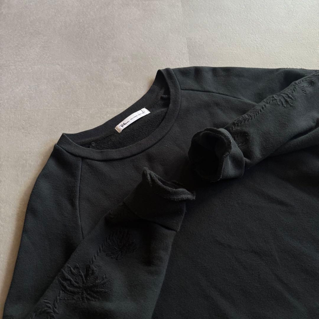 デート 刺繍 RonHerman 薄手スウェット ヤシの木刺繍 大きいサイズM 裏毛XS(SS)・Ron Herman