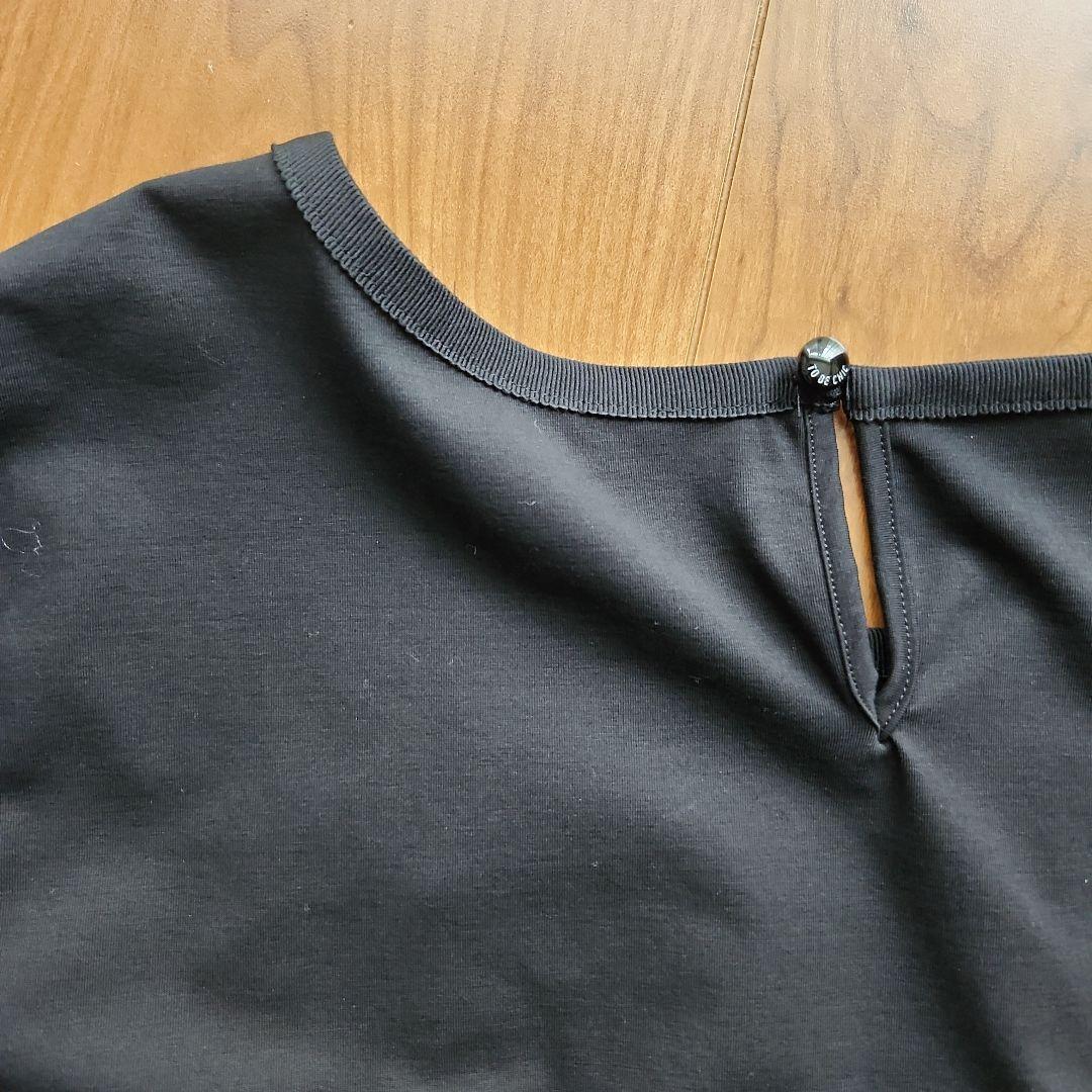 新品TO BE CHIC ブラック フラワー刺繍 バルーンスリーブ