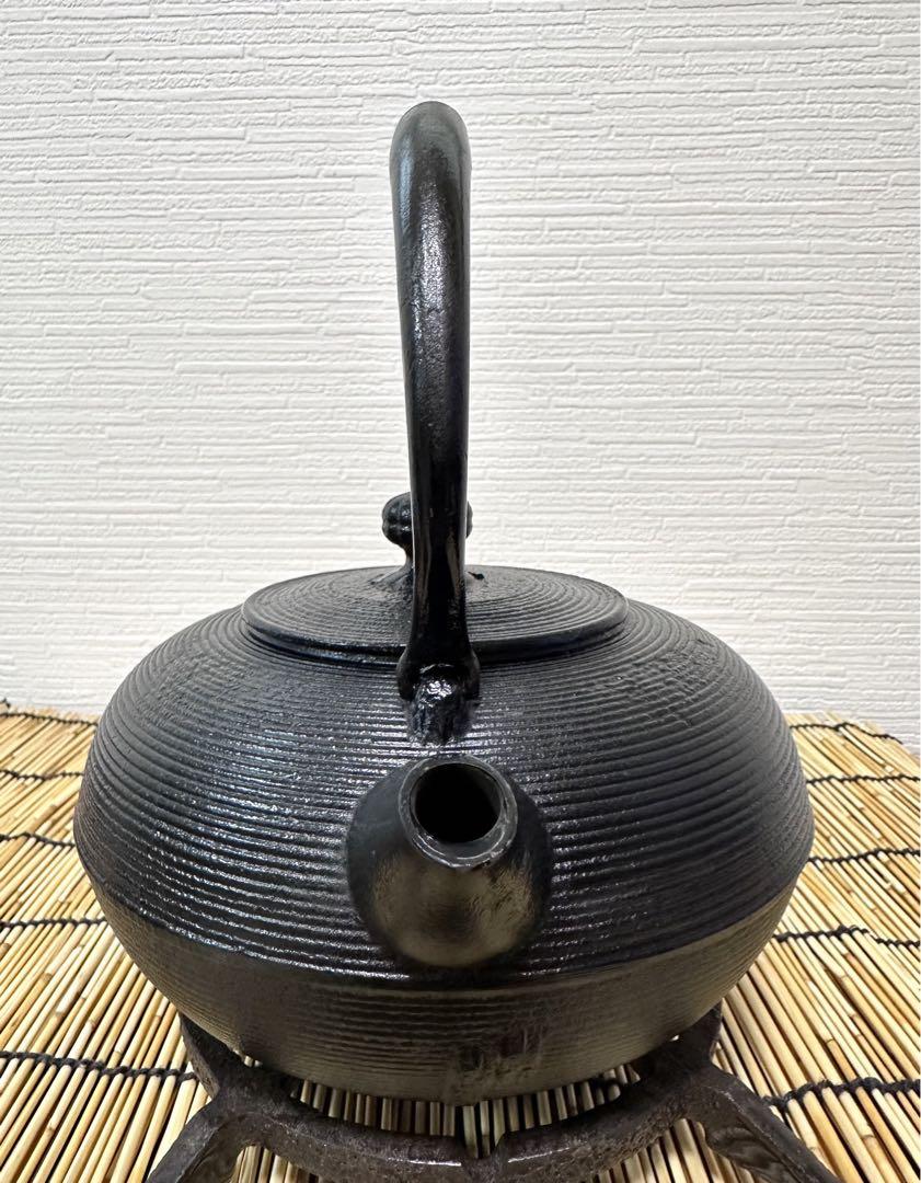 未使用品 南部宝星堂造 13型 糸目肌 南部鉄瓶 南部鉄器 鉄瓶