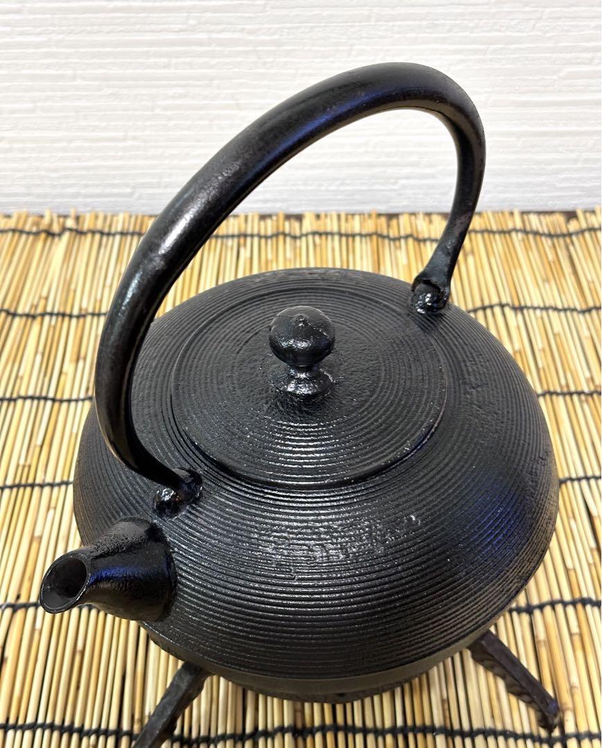 USED品 南部及富 宝星堂造 13型糸目 鉄瓶 南部鉄瓶 南部