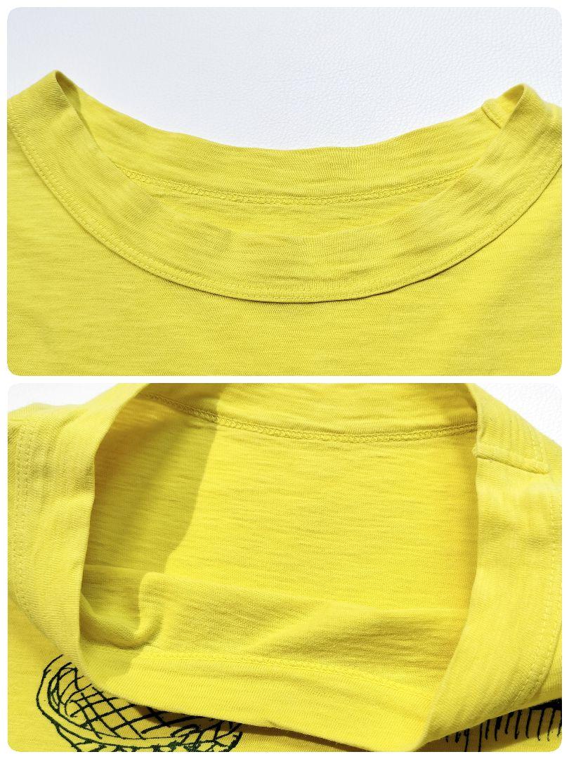 2枚セット✨️ 45R プリント Tシャツ コットン カットソー 半袖 黄 茶