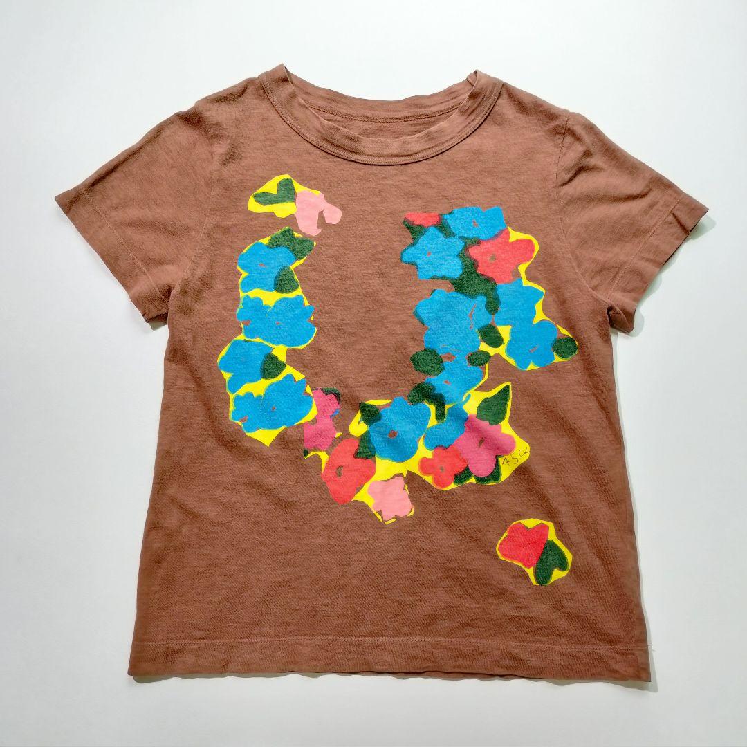 2枚セット✨️ 45R プリント Tシャツ コットン カットソー 半袖 黄 茶