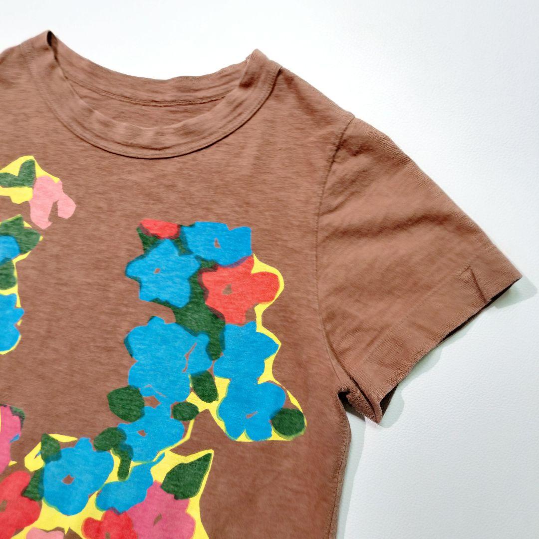2枚セット✨️ 45R プリント Tシャツ コットン カットソー 半袖 黄 茶