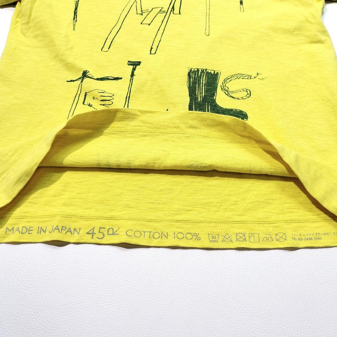 2枚セット✨️ 45R プリント Tシャツ コットン カットソー 半袖 黄 茶