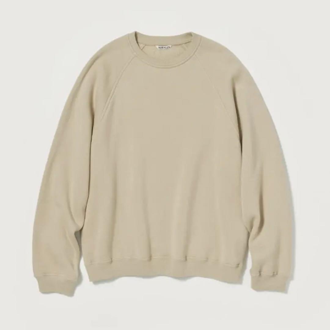 22AW AURALEE FLUFFÝ SWEAT PULLOVER BEIGE