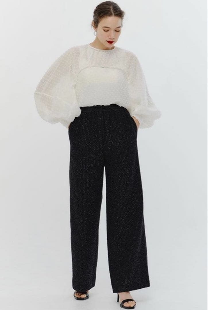 yori ヨリ shirocon kirakiraワイドパンツL・Yori