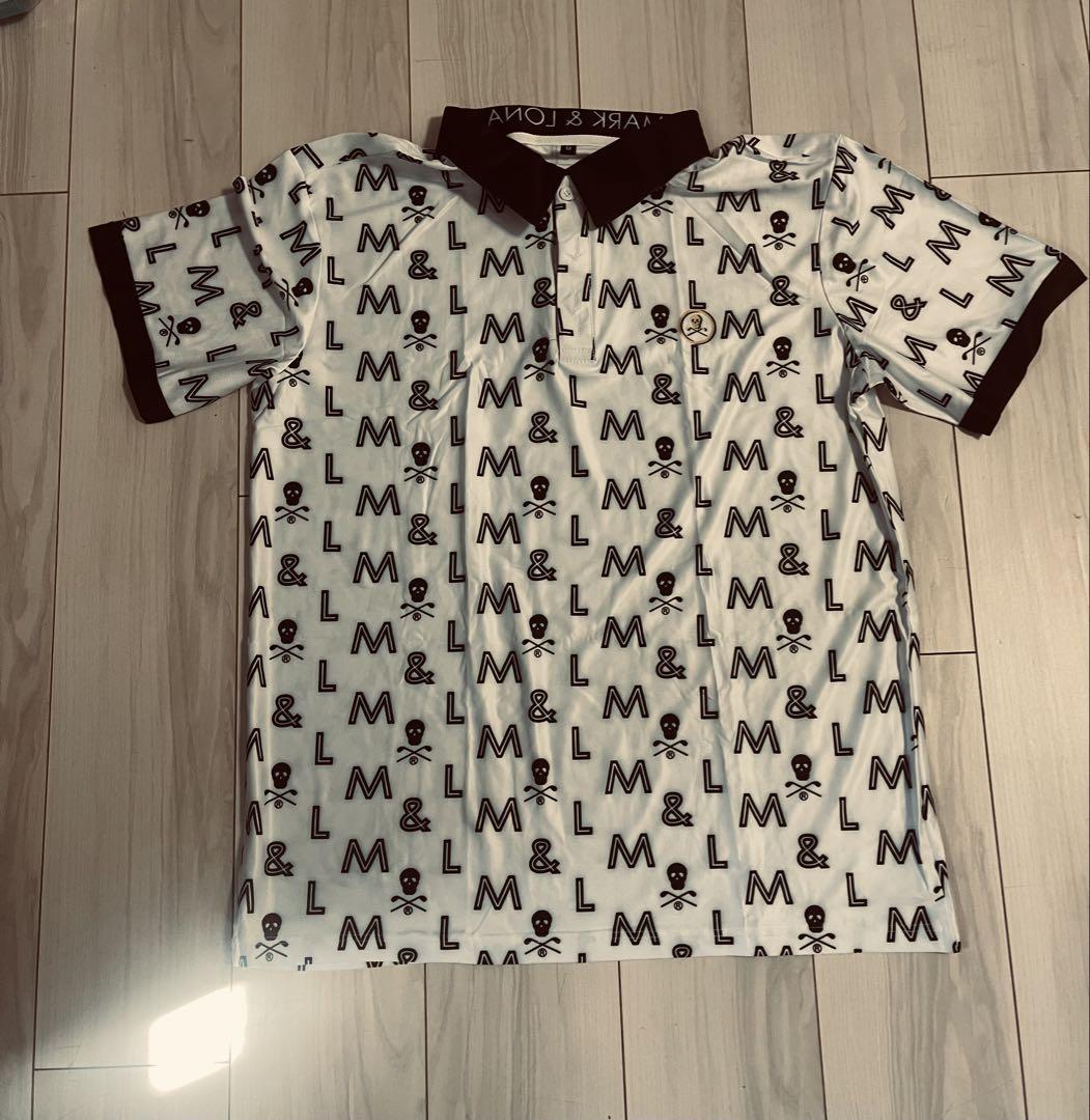 MARK&LONA マークアンドロナ ホワイトポロシャツ XXL 白 XXL メンズ ゴルフ MARK&LONAマークアンドロナ半袖ポロシャツ