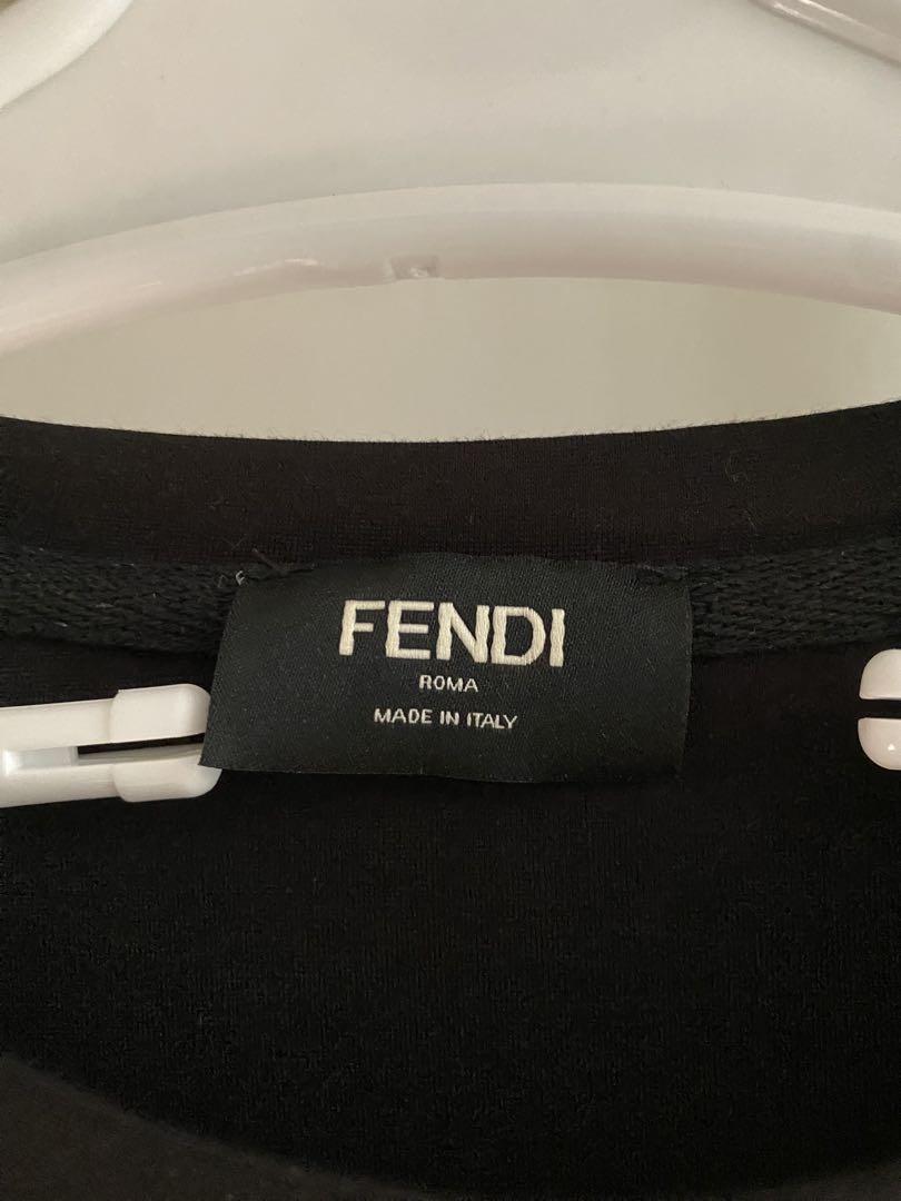 FENDI 黒 トレーナー Karl Lagerfeld刺繍　美品