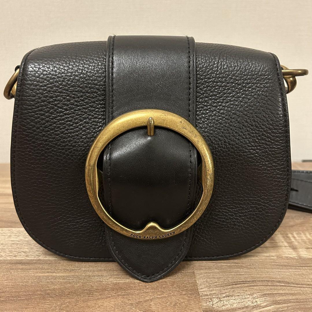 ポロ ラルフローレンショルダーバッグ本革 レザー バックル