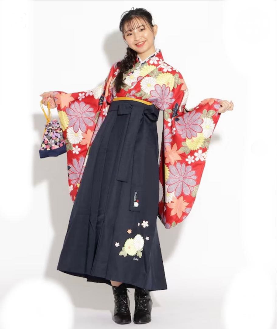 PINK-latte レッド袴　別売りレッドリボン髪飾り付き