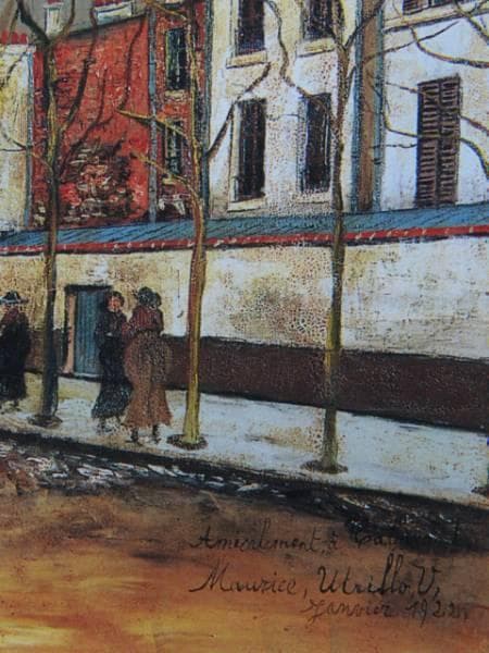 ユトリロ、ヴェルサイユ通りとエッフェル塔、希少な額装用画集より