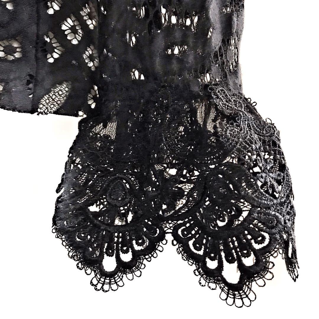 美品 ANNA SUI アナスイ 総レース ブラウス 黒 USA製 L - メルカリ