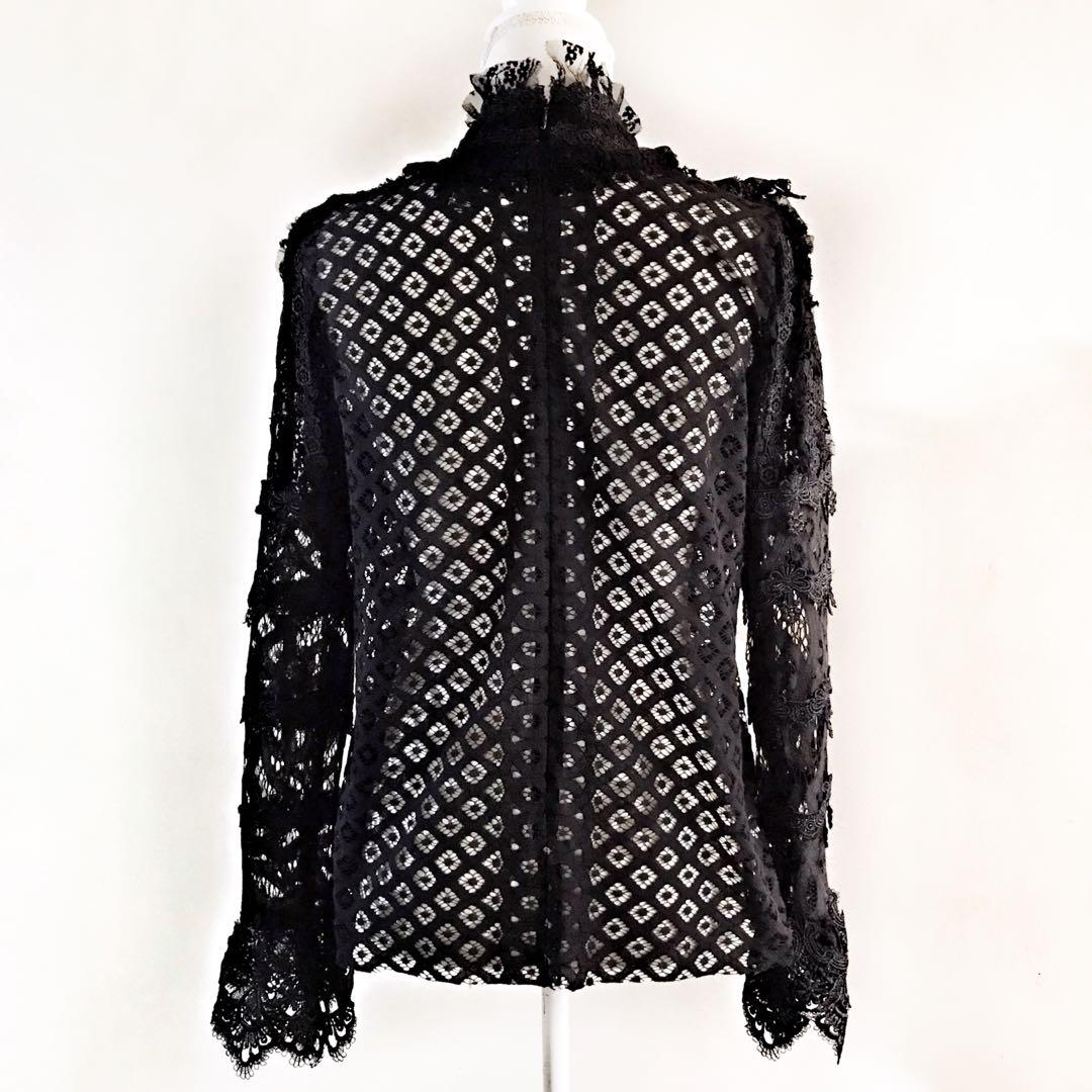 美品 ANNA SUI アナスイ 総レース ブラウス 黒 USA製 L 美品 ANNA SUI アナスイ 総レース ブラウス 黒 USA製 L - メルカリ