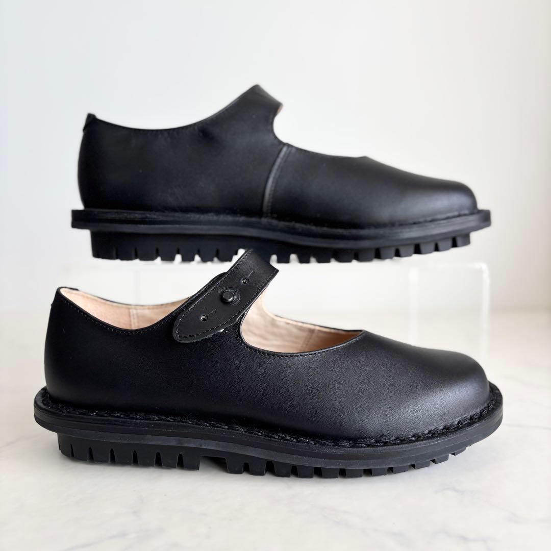 ♥ トリッペン 36 ガーリー メリージェーン ストラップ レザー ブラック23.5cm・trippen KIN-KAAI_COM