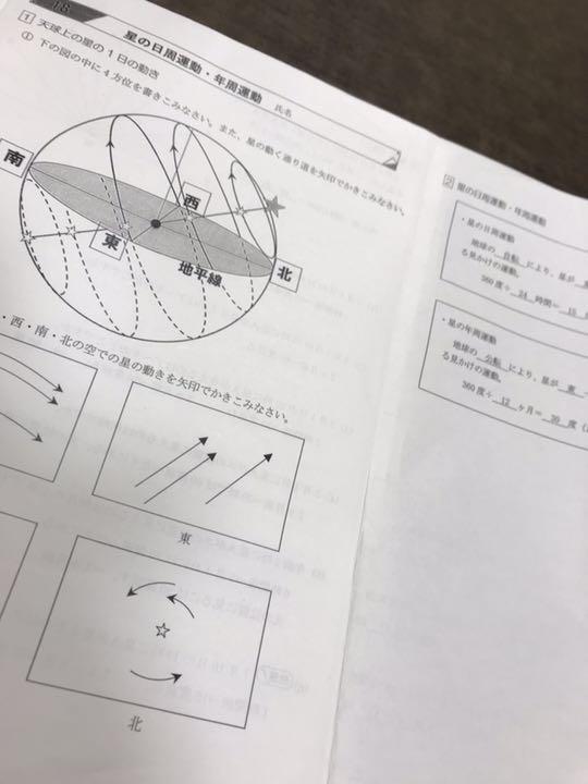 馬渕教室 中学受験コース 5年生 理科 テキストのプリント