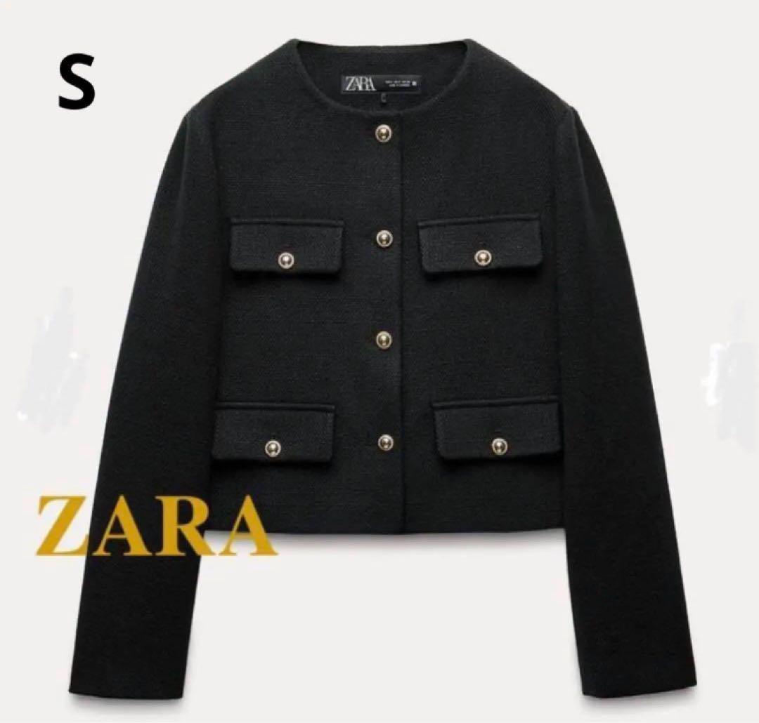 出品最終日　未使用ZARA フラップクロップドジャケット週末SALE