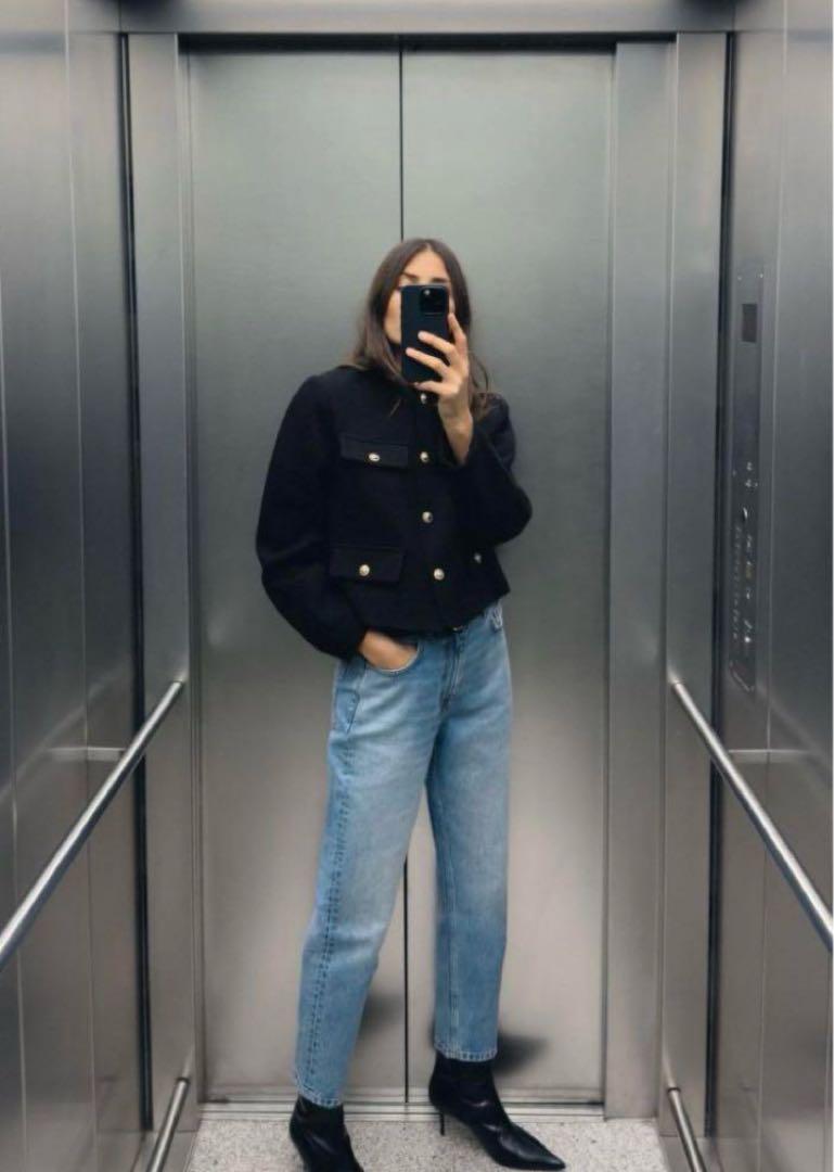 出品最終日　未使用ZARA フラップクロップドジャケット週末SALE