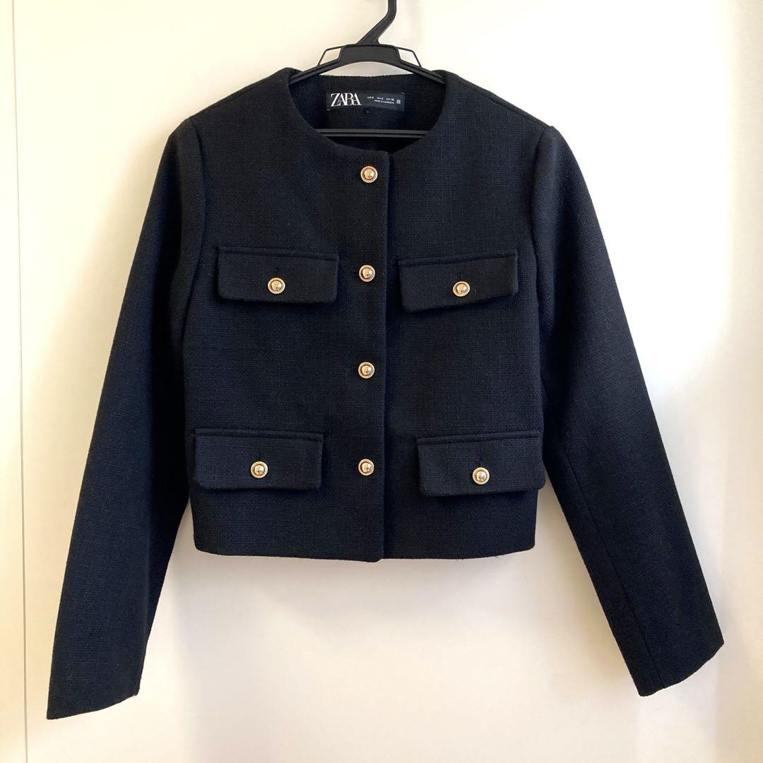 出品最終日　未使用ZARA フラップクロップドジャケット週末SALE