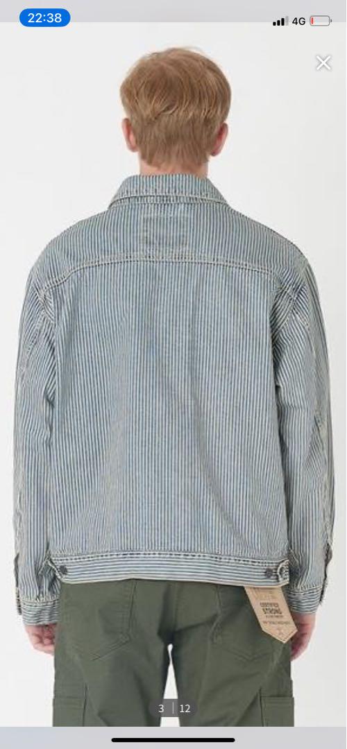 Levi's ストライプデニムジャケット　ブルーヒッコリー柄