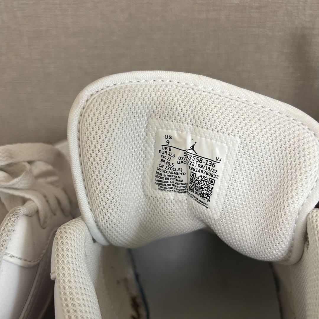 NIKE ナイキ　エアジョーダン　スニーカー　ホワイト　27cm
