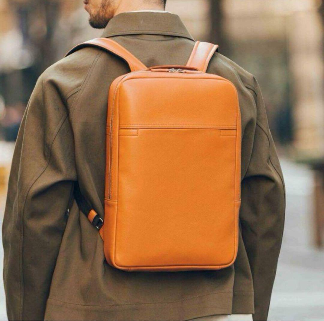 新品✨️ビジネスレザーファクトリー スリムバックパック 2WAY 緑黒