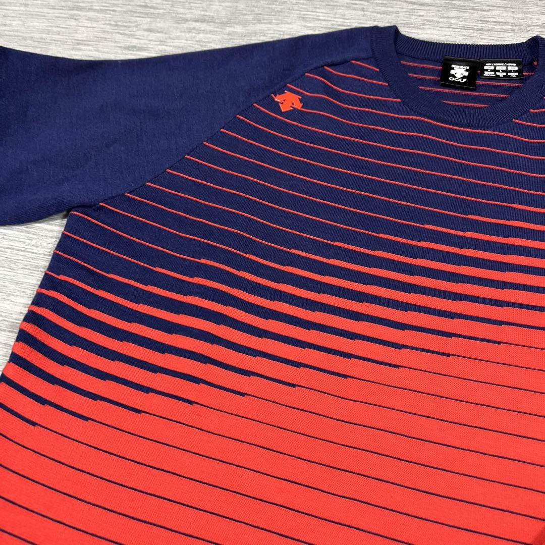 美品　DESCENTE GOLF デサントゴルフ　ライジングデザインセーター 美品 DESCENTE GOLF デサントゴルフ ライジングデザインセーター