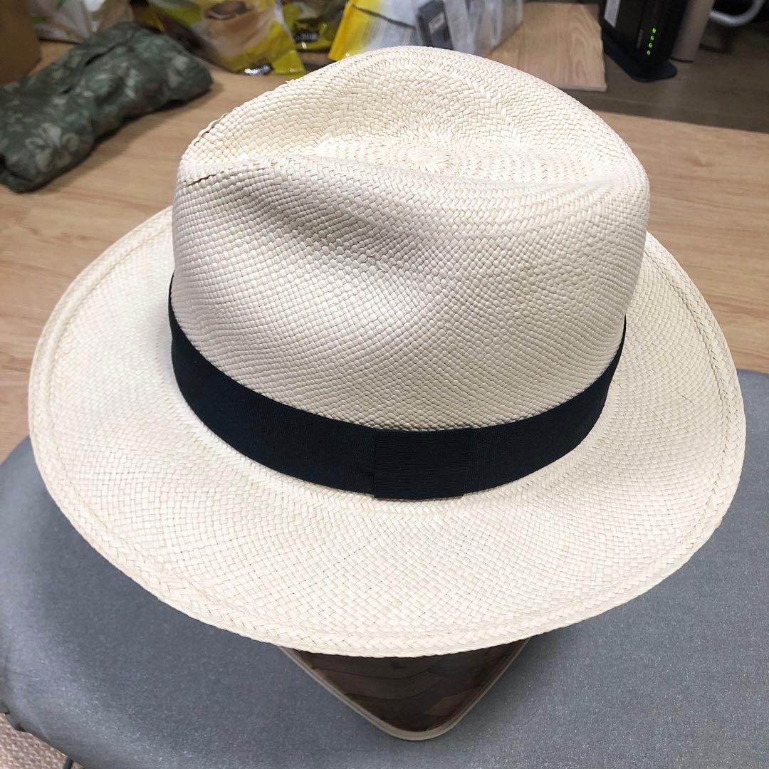 【最終値下訳ありほぼ未使用】J.CREWバンドメイド本パナマハットS-M