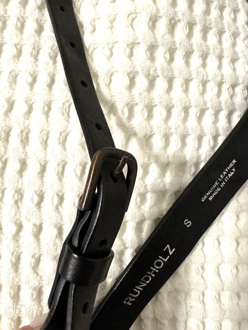 RUNDHOLZ 本革 サスペンダーブラックベルト S