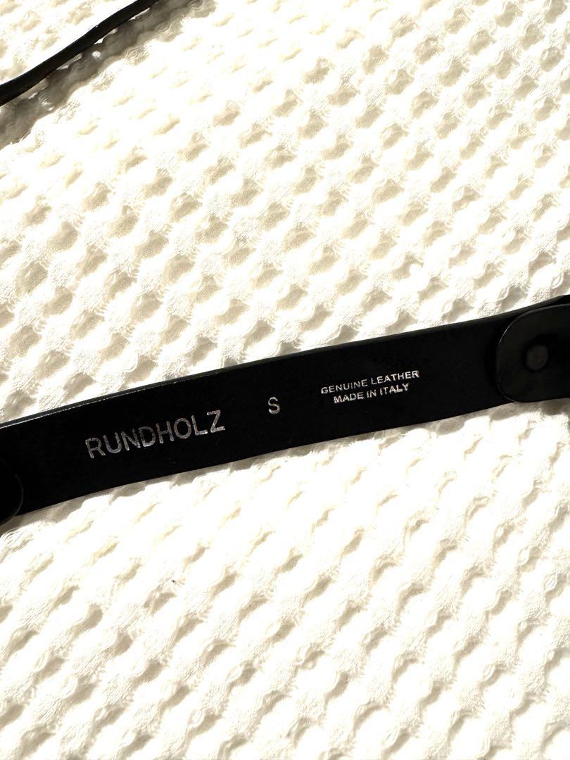 RUNDHOLZ 本革 サスペンダーブラックベルト S