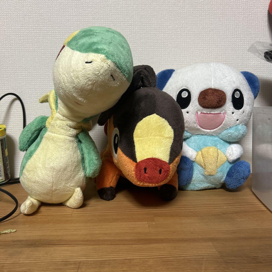 ツタージャ、ポカブ、ミジュマルぬいぐるみ
