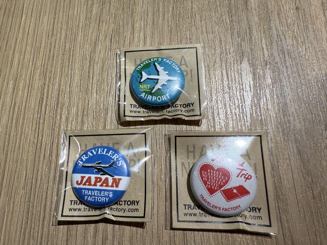 缶バッジ　カード　トラベラーズファクトリー成田空港店　切手　2014年　12月 缶バッジカードトラベラーズファクトリー成田空港店切手2014年12月