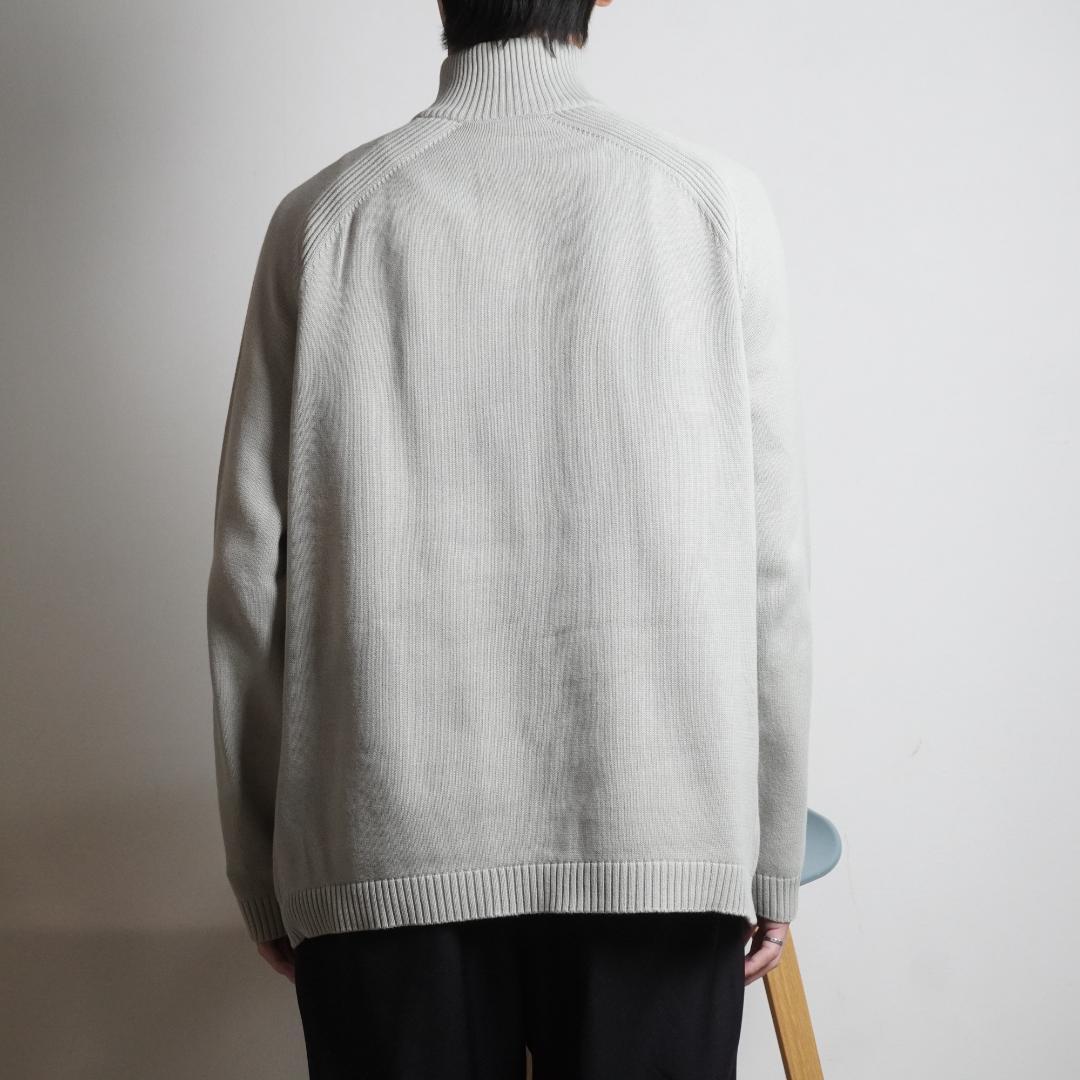 HUGO BOSS スナップボタンハイネックニット ライトグレー/TW302