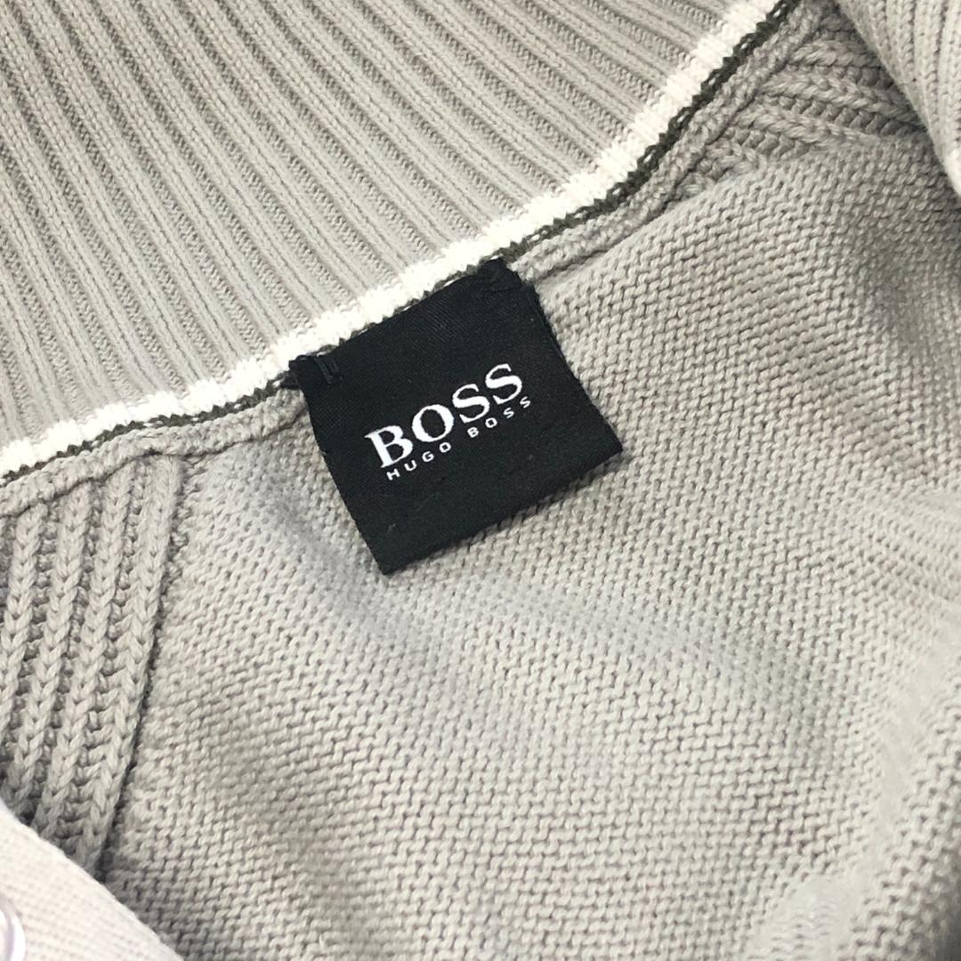 HUGO BOSS スナップボタンハイネックニット ライトグレー/TW302