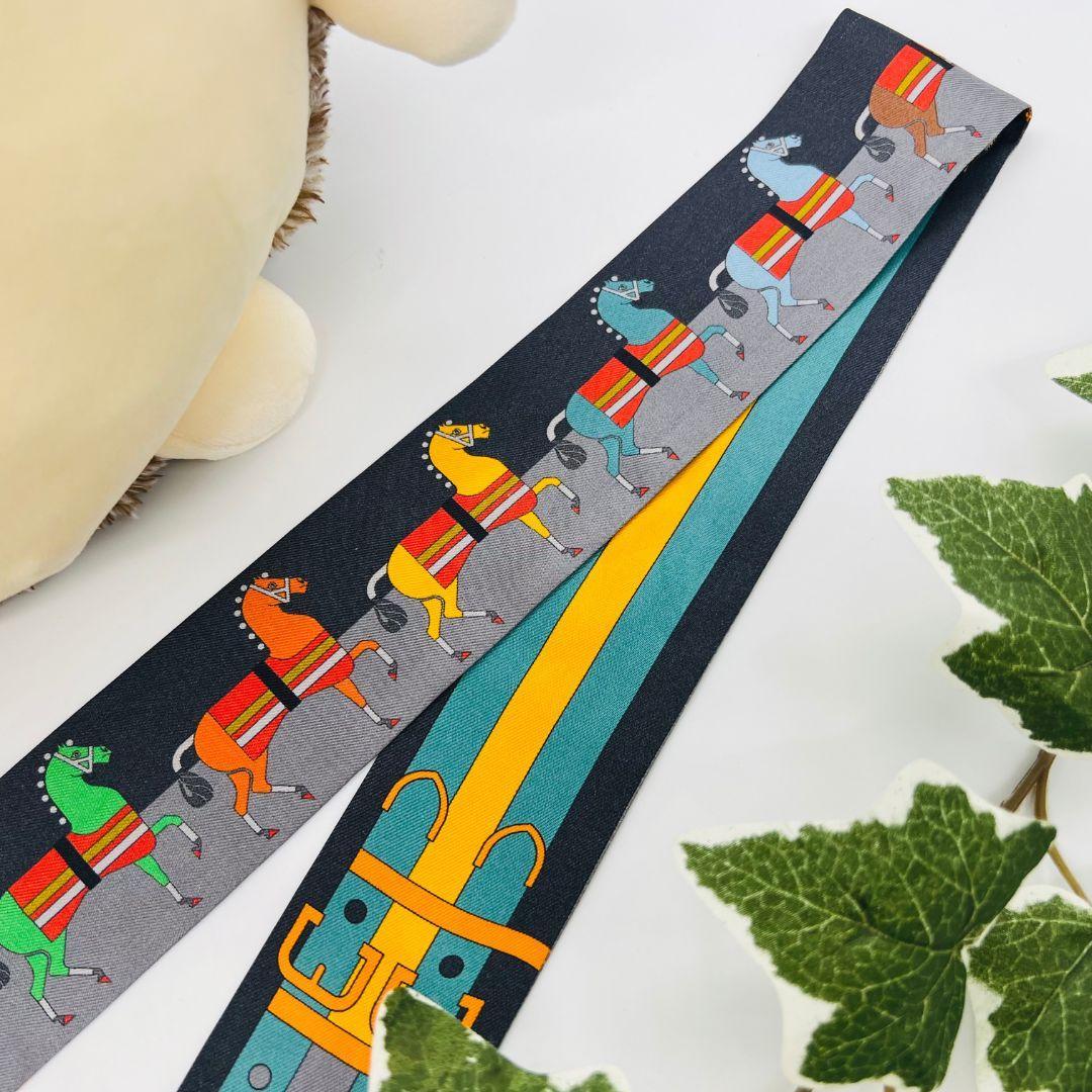 HERMES エルメス ロカバール　ツイリー スカーフ マルチカラー シルク