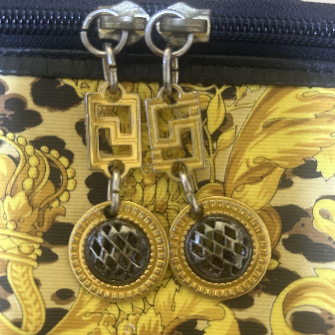 GIANNI VERSACE バニティバッグPVCコーティング レザー 総柄 GIANNI VERSACE バニティバッグPVCコーティング レザー 総柄