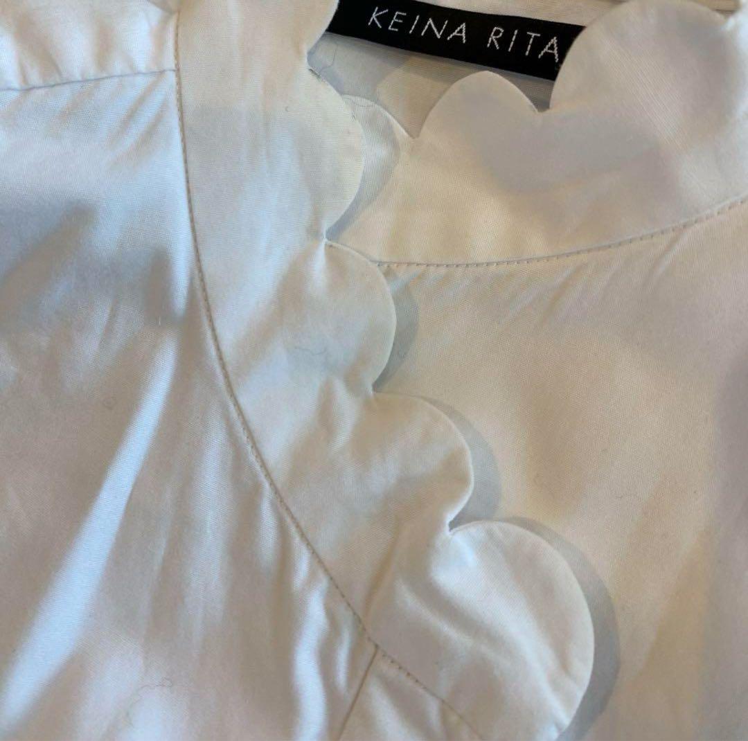 KEINA RITA ケイナリタ　スカラップ　ブラウス　36 ケイナリタ keina rita スカラップシャツ ブラウス 36