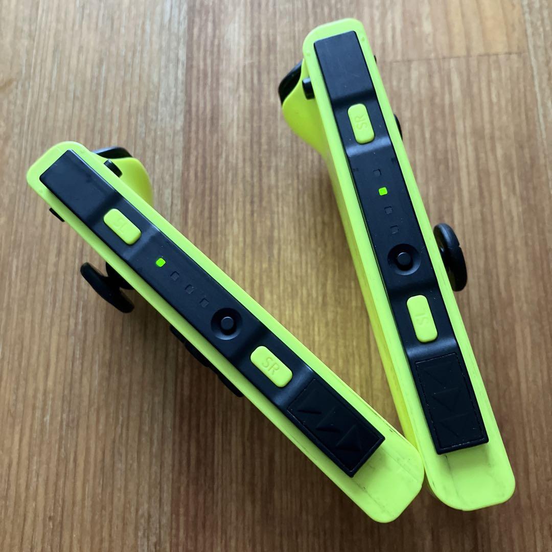 Switch ジョイコン ネオンイエロー×ネオンイエロー カラーストラップ付属
