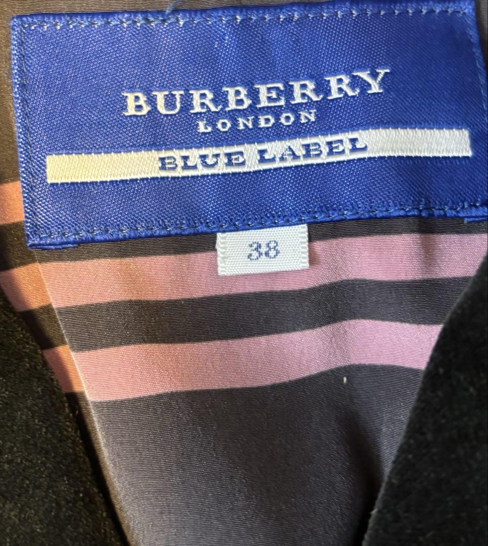 【美品】BURBERRY BLUE LABEL ダブルブレスト ウールジャケット 美品】BURBERRY BLUE LABEL ダブルブレスト ウールジャケット