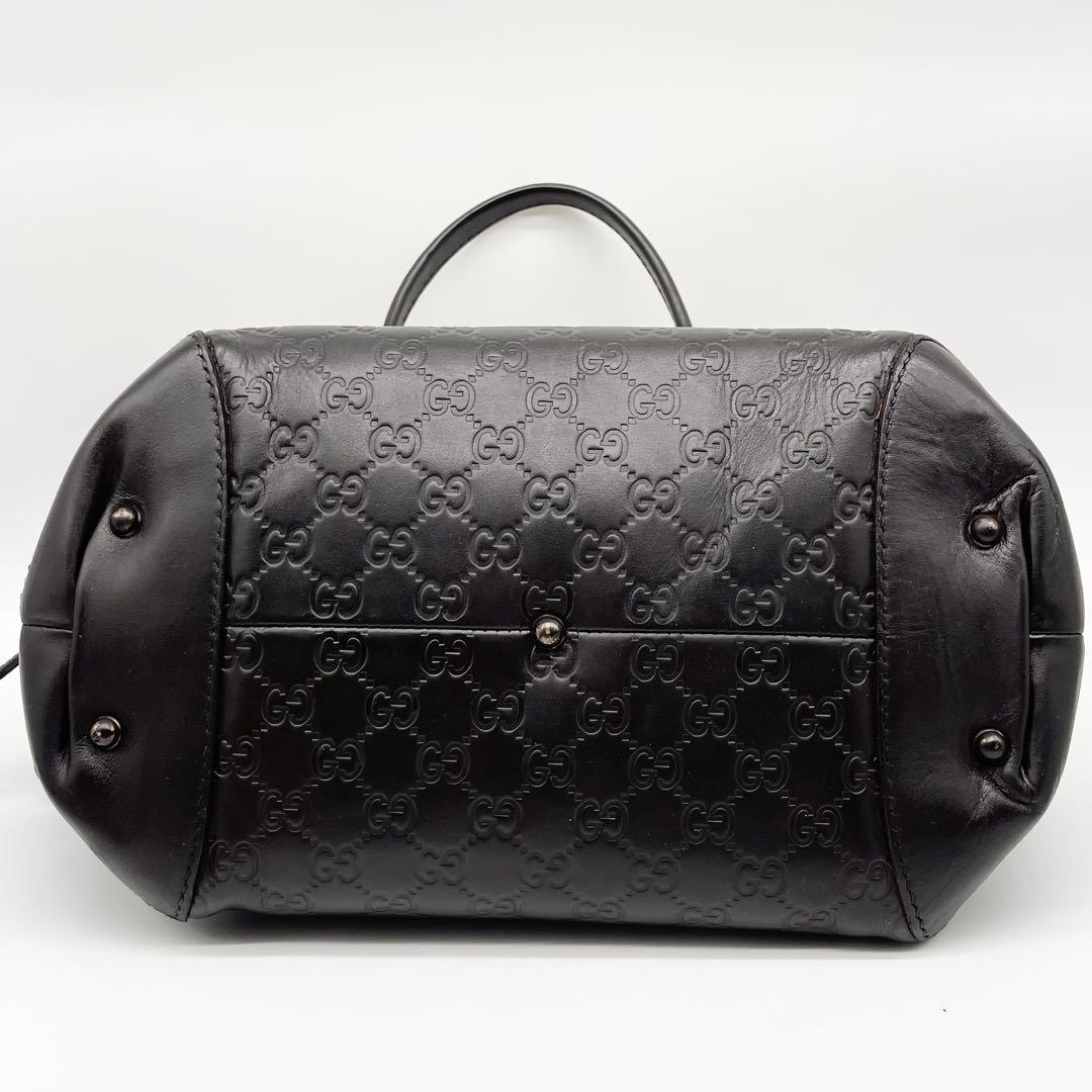 良品】GUCCI GG柄 エンボスレザー 2WAYバッグ ハートチャーム