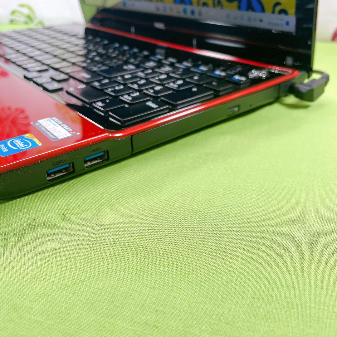 動作良好❣️Windows11 NEC赤 ノートパソコン✨カメラ付 初心者向け