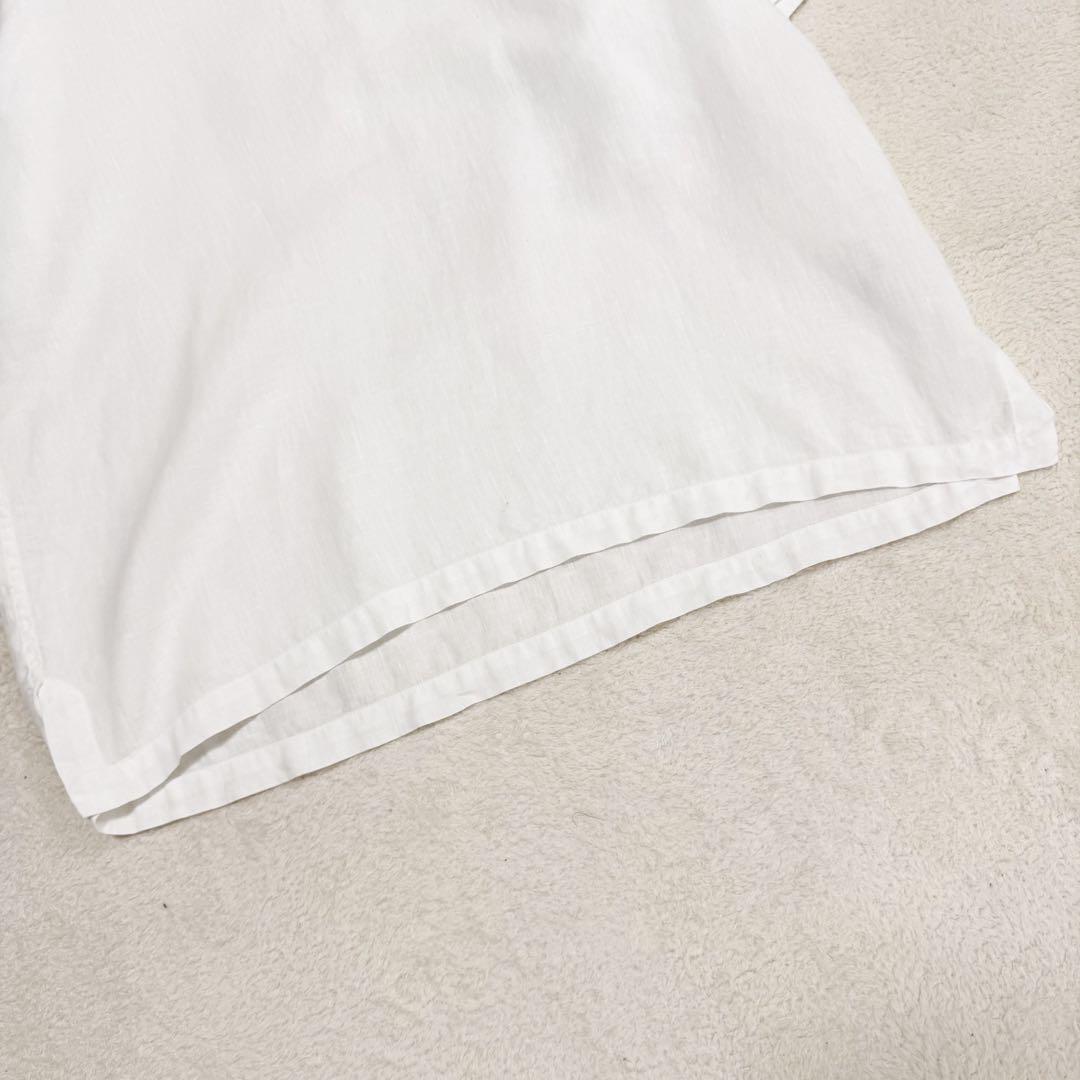 極美品 マーガレットハウエル リネン 半袖 Tシャツ ホワイト S ゆったり感