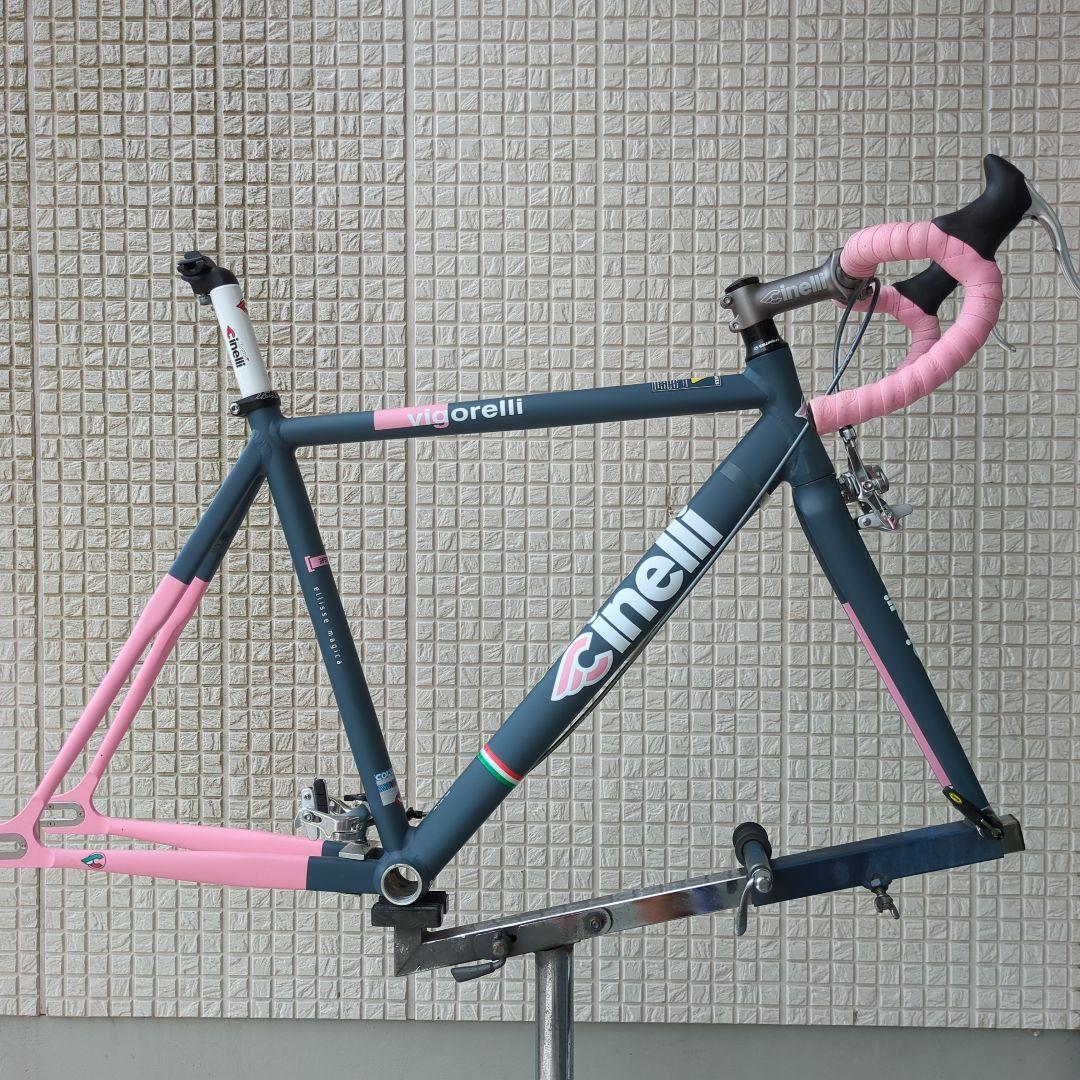 美品！Cinelli Vigorelli ピストフレーム グレー・ピンク - メルカリ